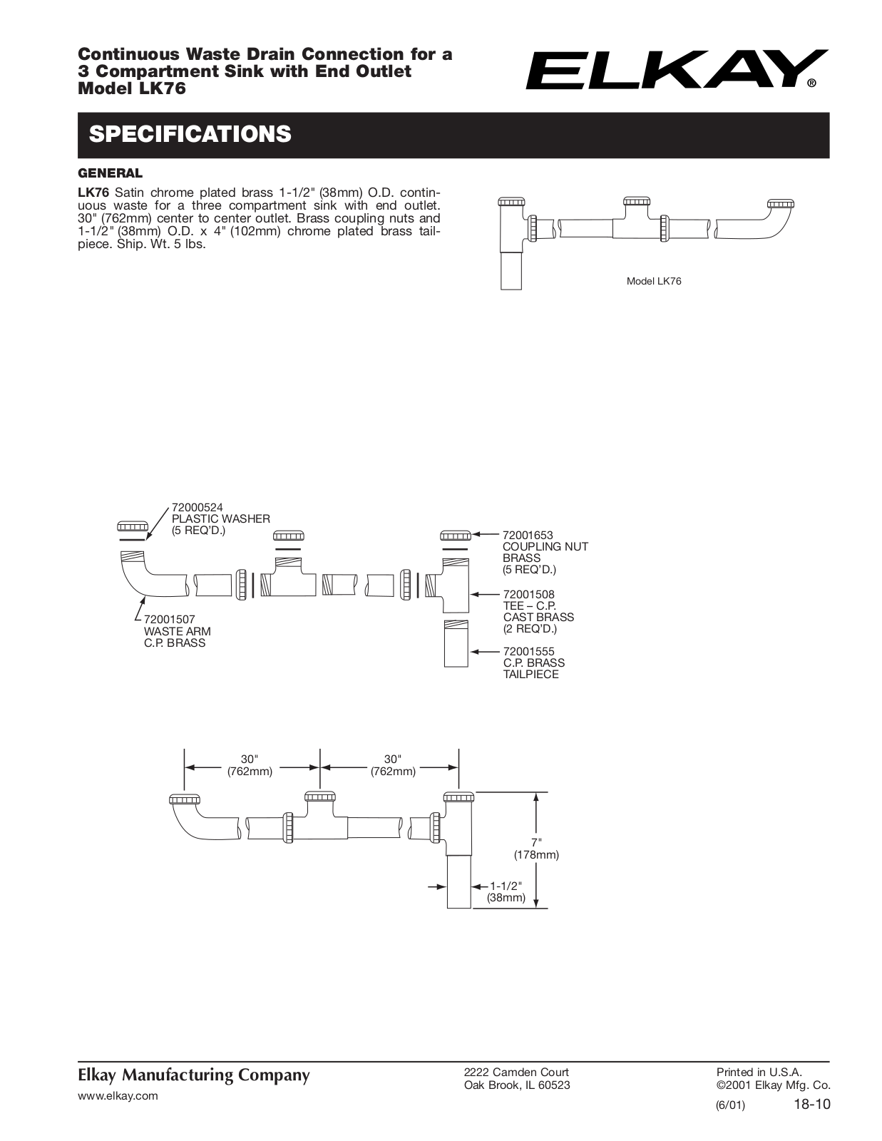 Elkay LK76 User Manual