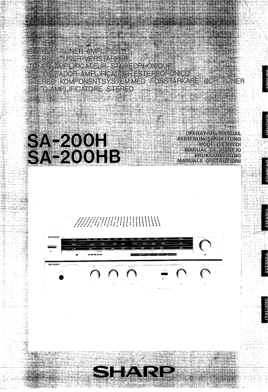 Sharp SA-200H User Manual