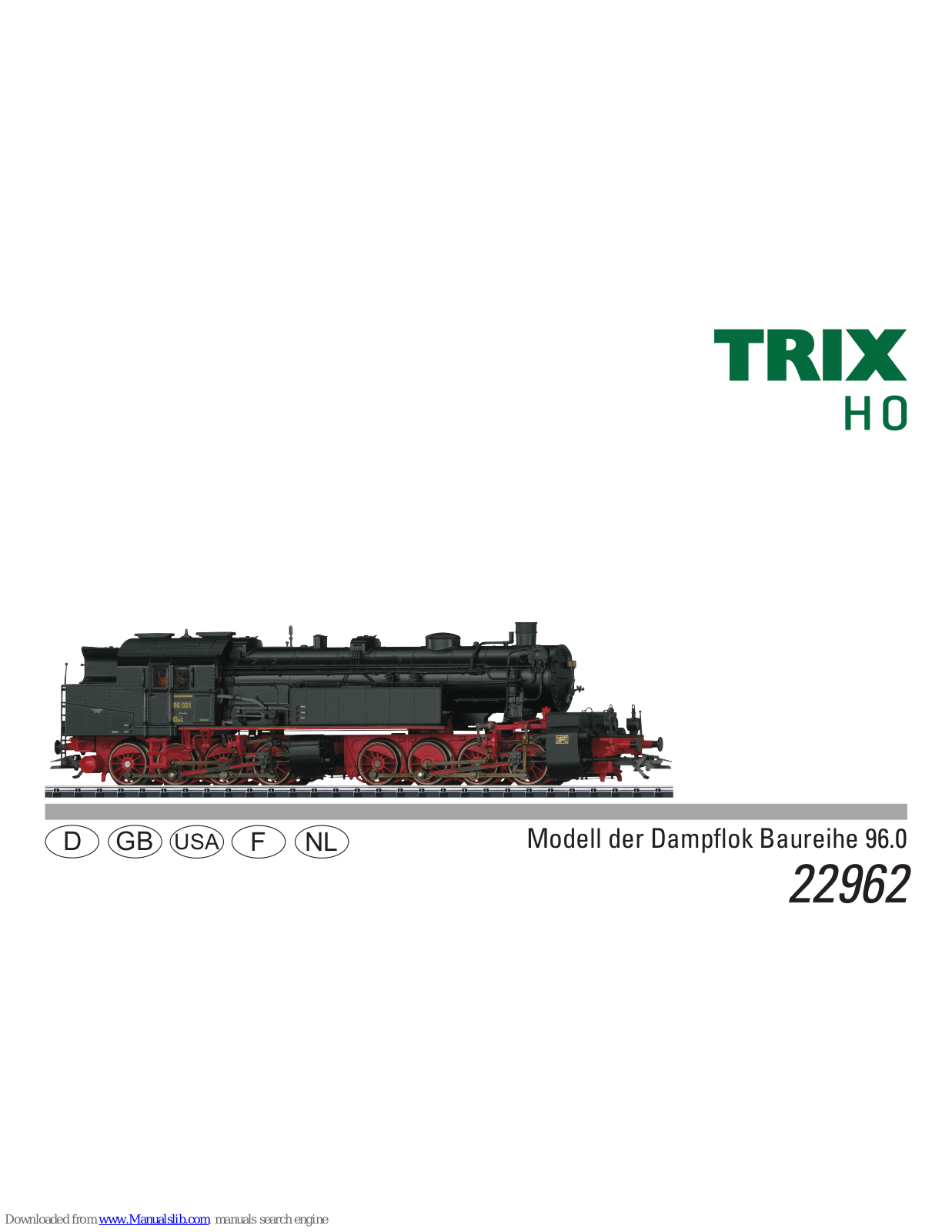 Trix 96.0, 22962, D XII, 22840 Series Manual