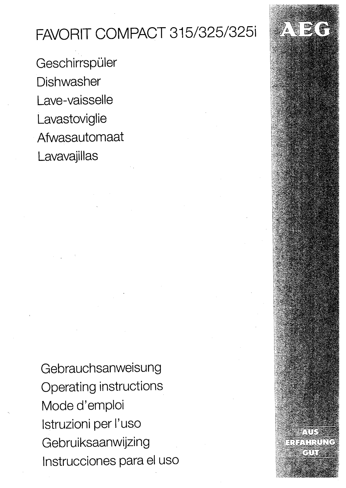 Electrolux 315, 325, 325I, 325, 325I User Manual