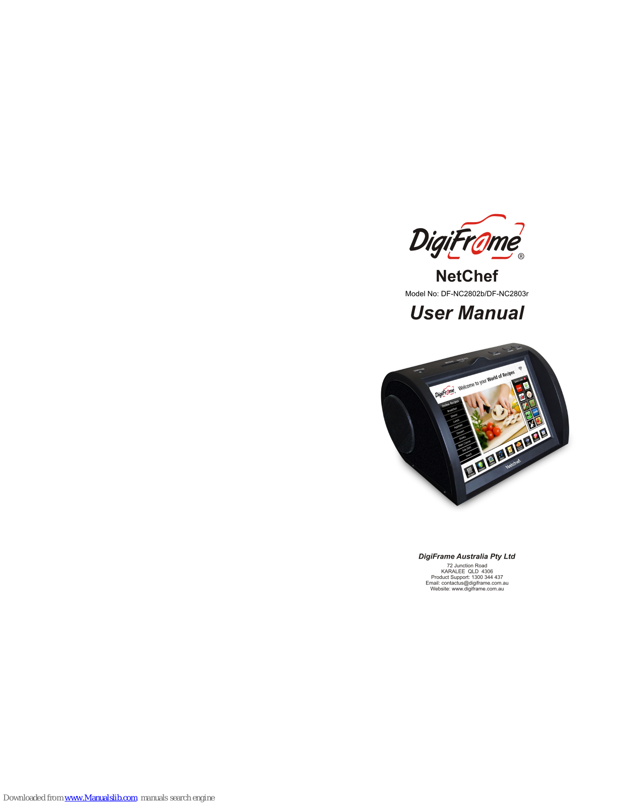 Digi-Frame NetChef DF-NC2802b, NetChef DF-NC2803r User Manual