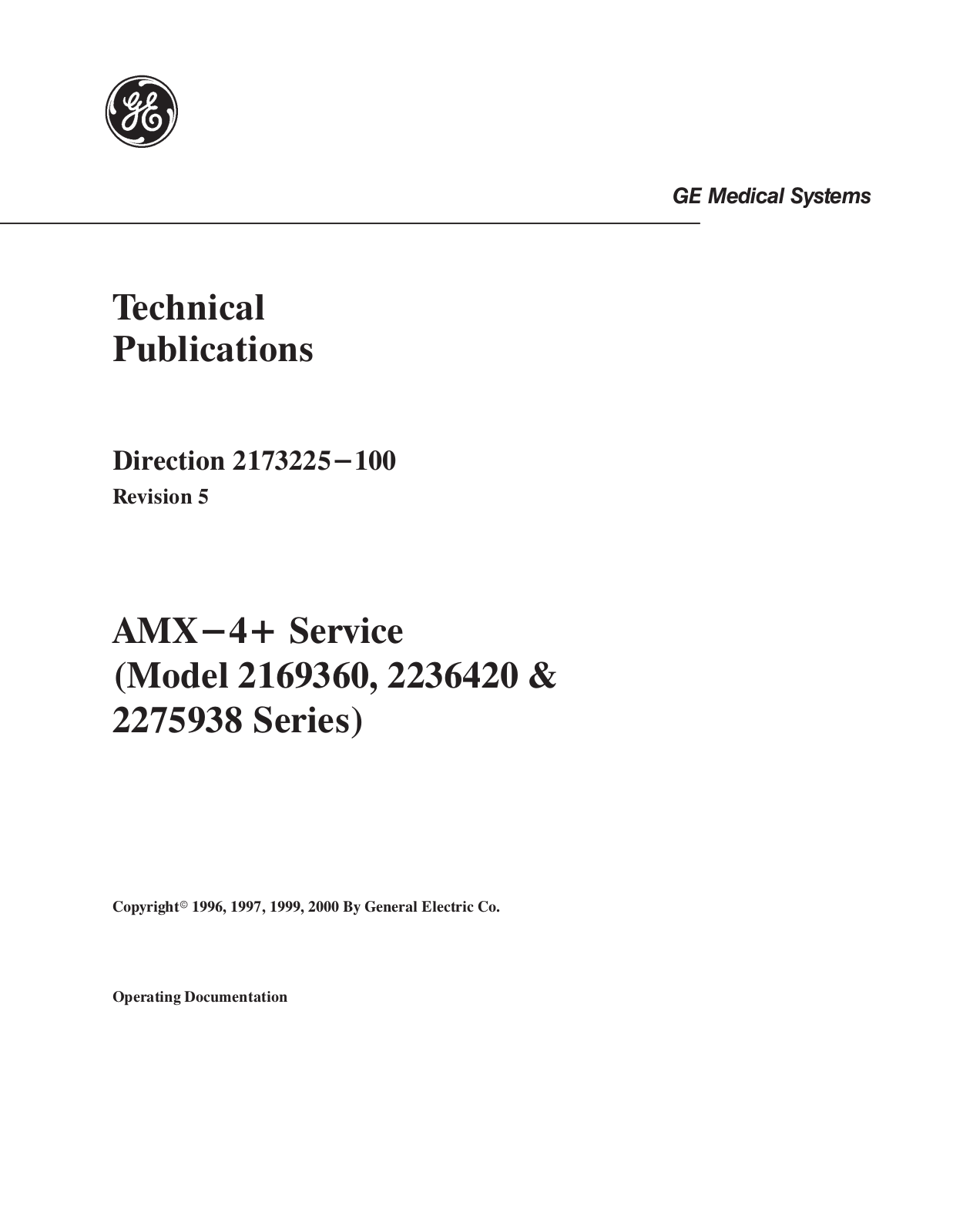 GE AMX 4 Plus User manual