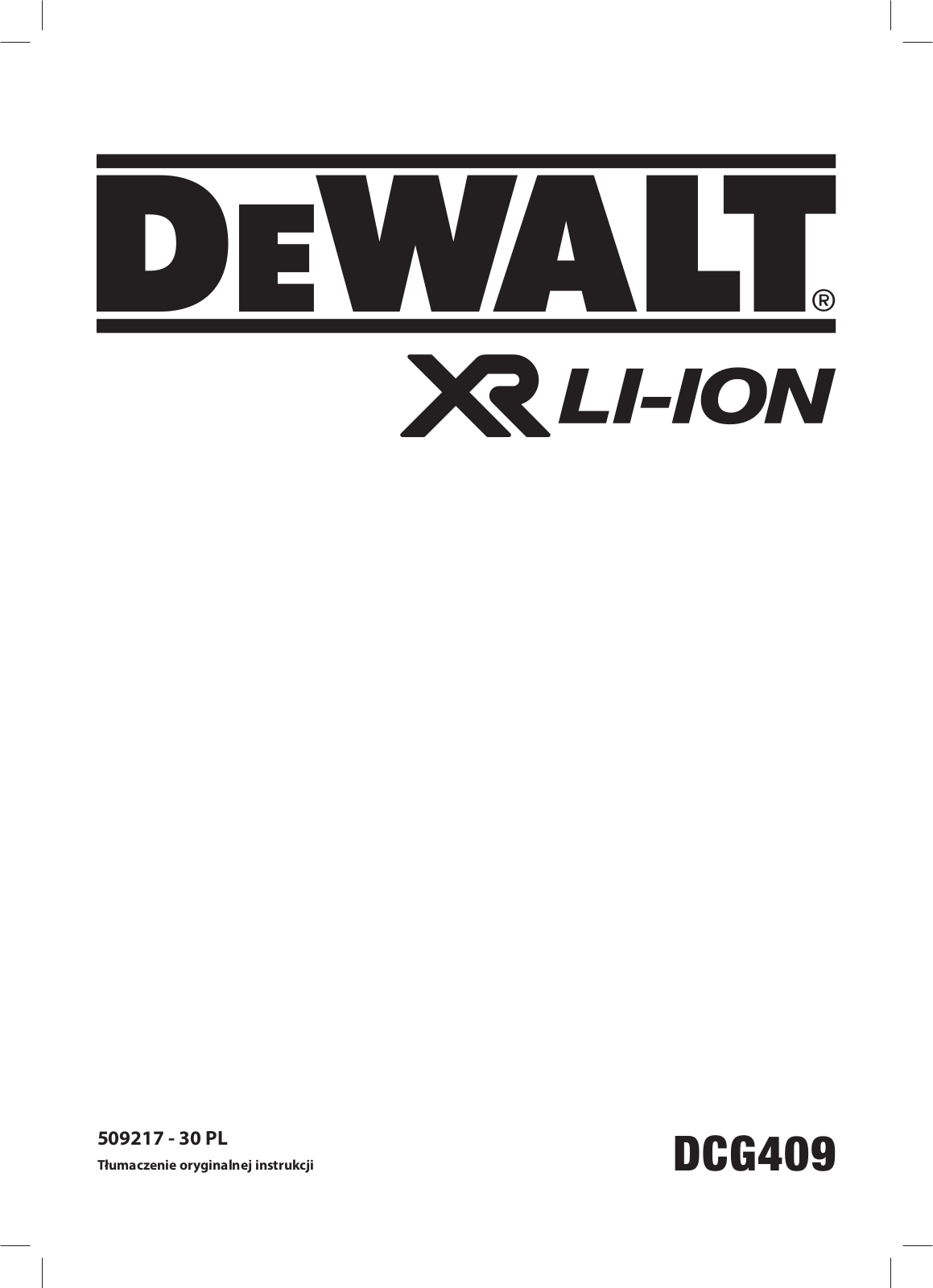 DEWALT DCG409 User guide - ManualMachine.com