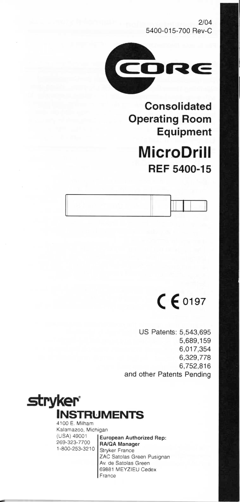 Stryker 5400-15 User guide - ManualMachine.com