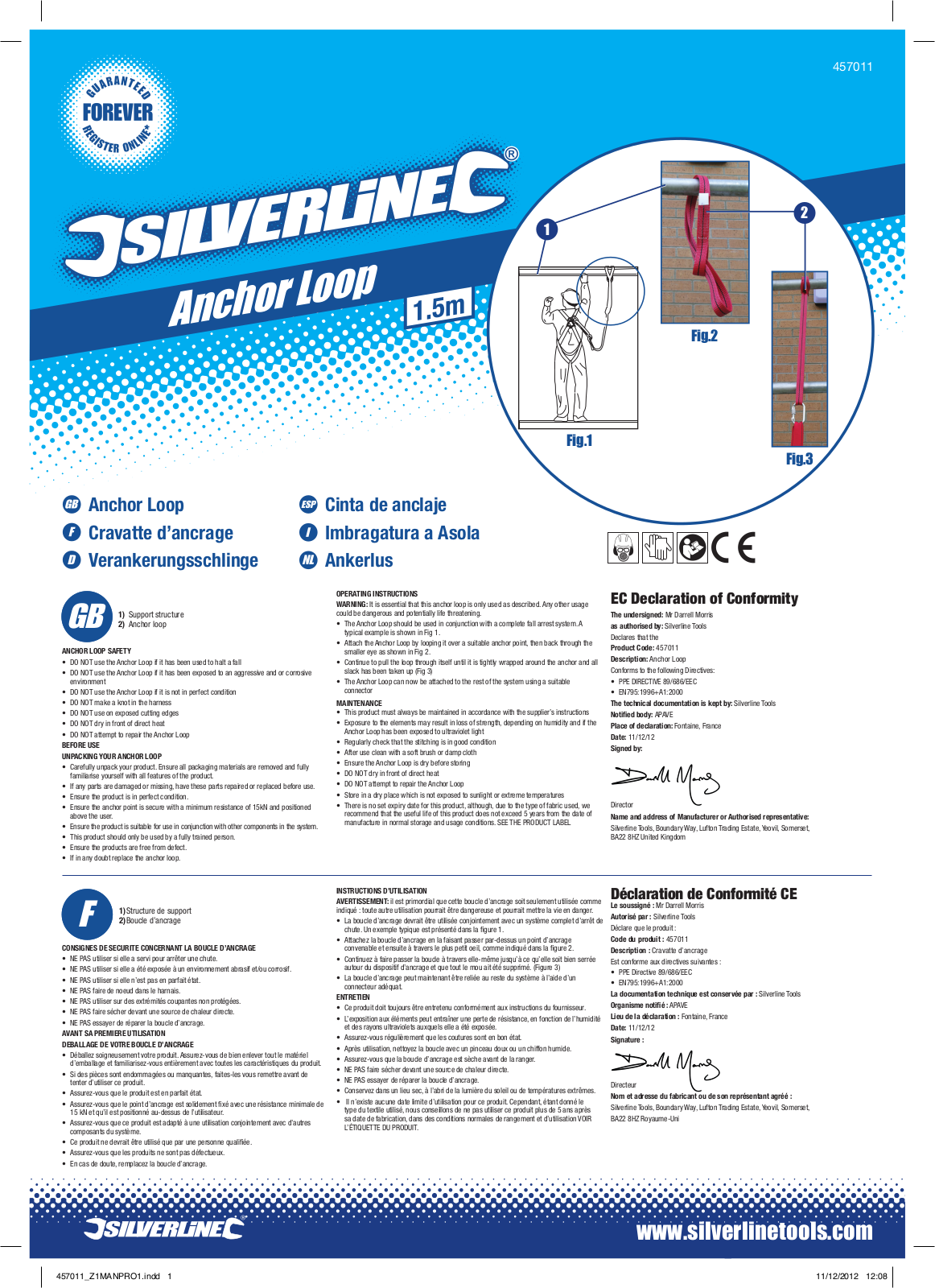 Silverline Anchor Loop User Manual