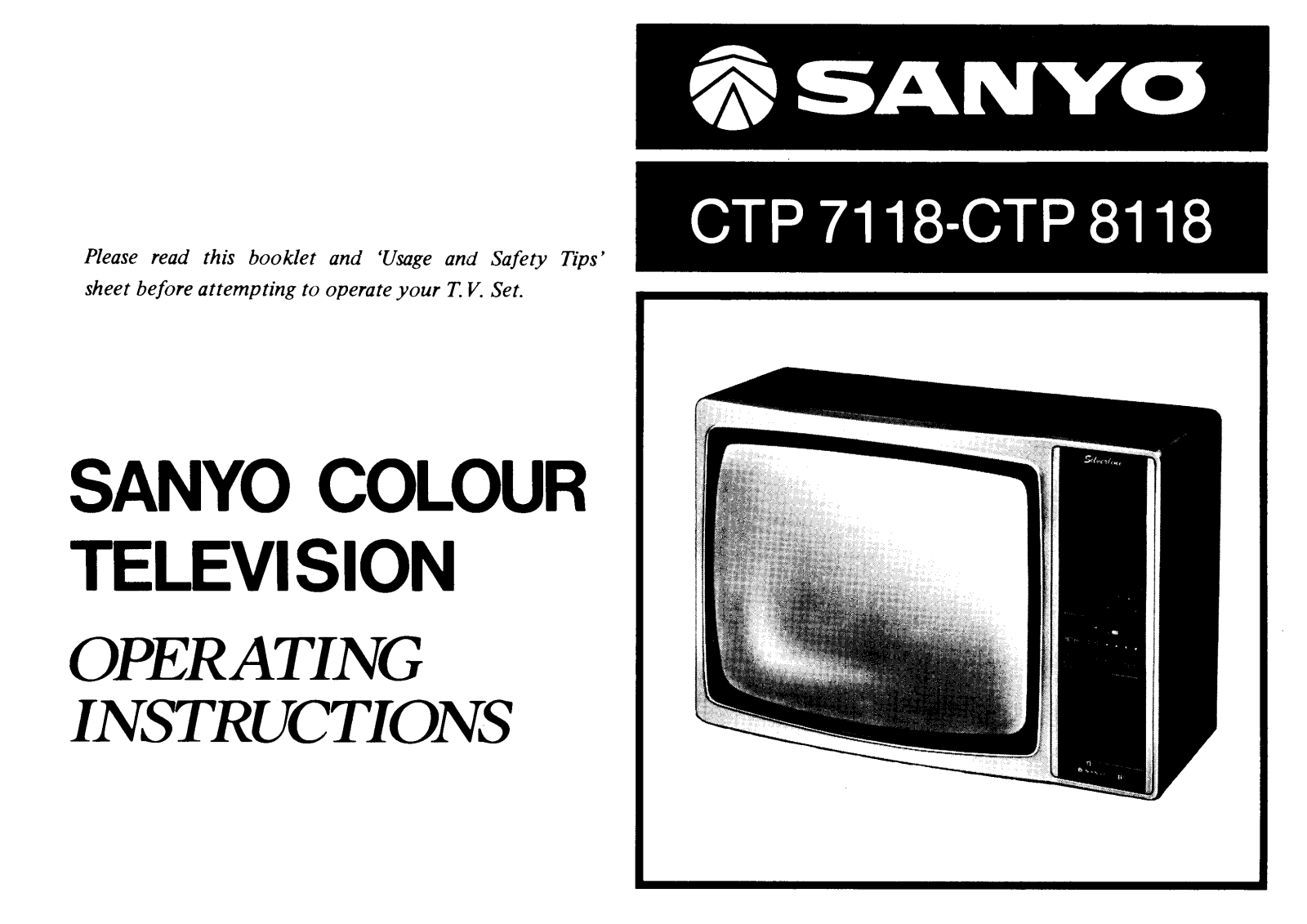 Sanyo CTP8118, CTP7118 Instruction Manual