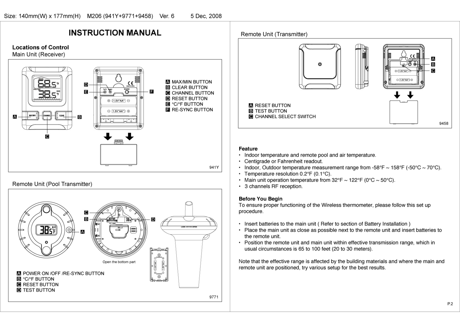 Electronics Tomorrow 977181202, 941Y81202 User Manual