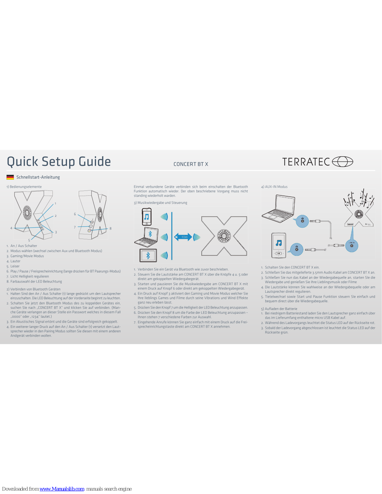 TerraTec Concert BT X Quick Setup Manual