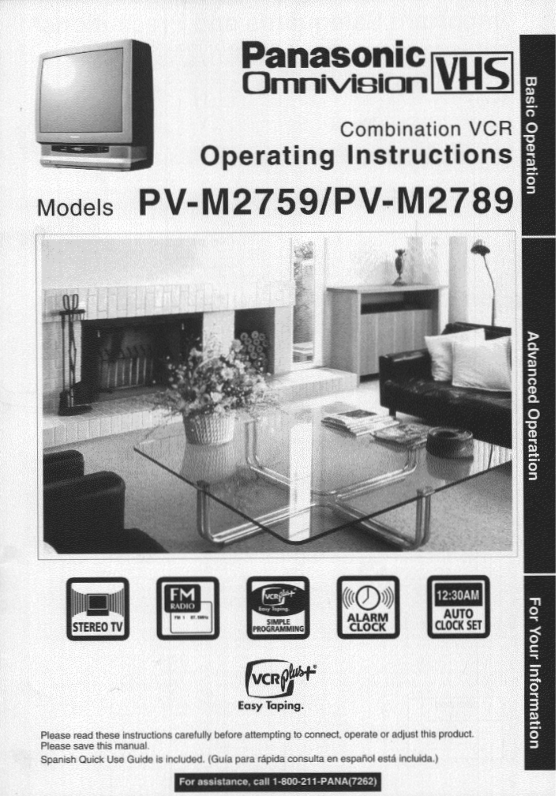 Panasonic PV-M2759, PV-M2789 User Manual