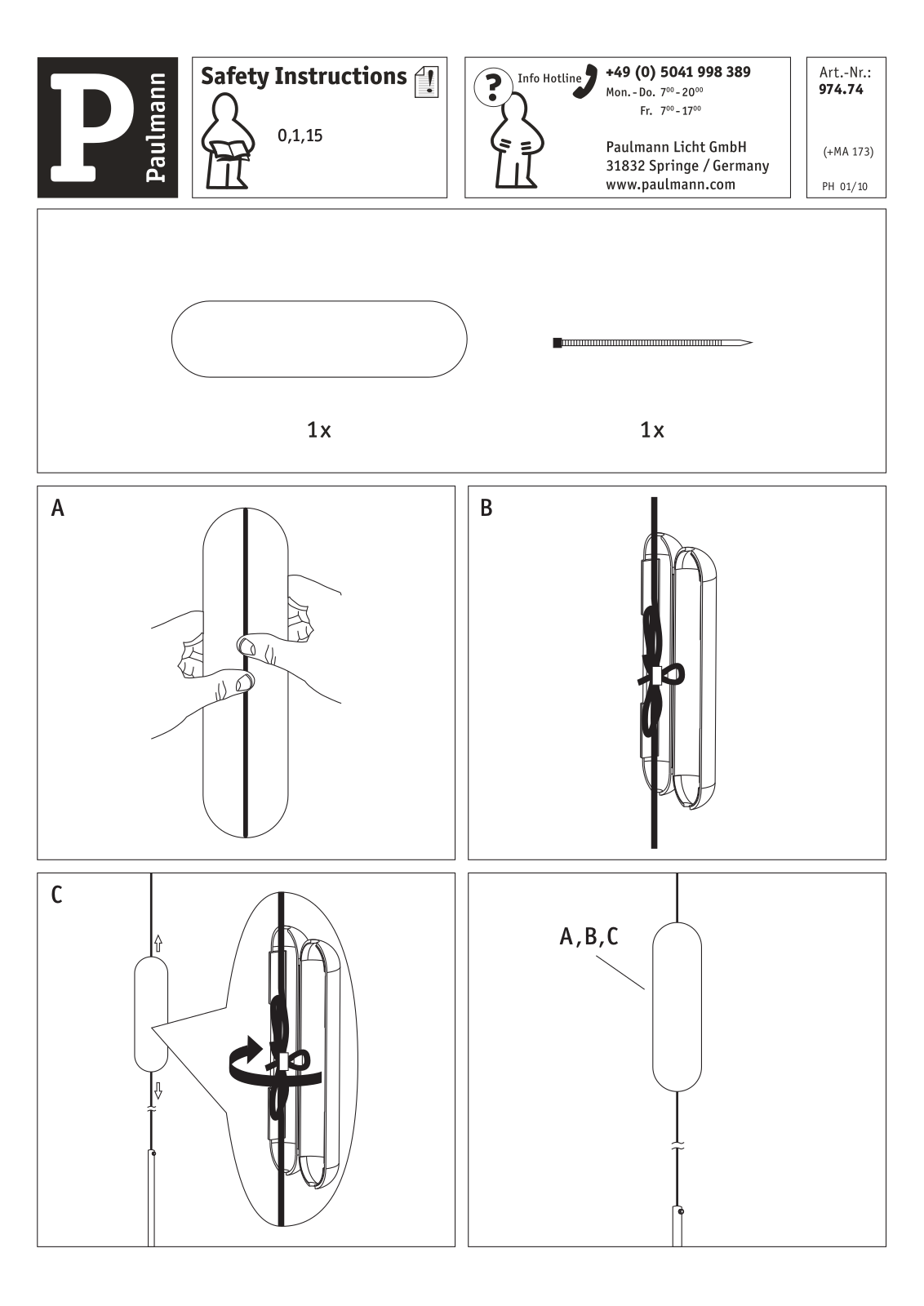 Paulmann 97474 Installation manual - ManualMachine.com