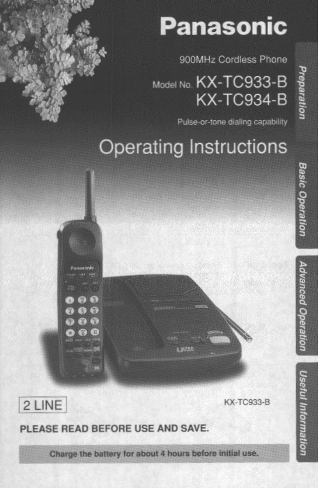 Panasonic KX-TC934B User Manual