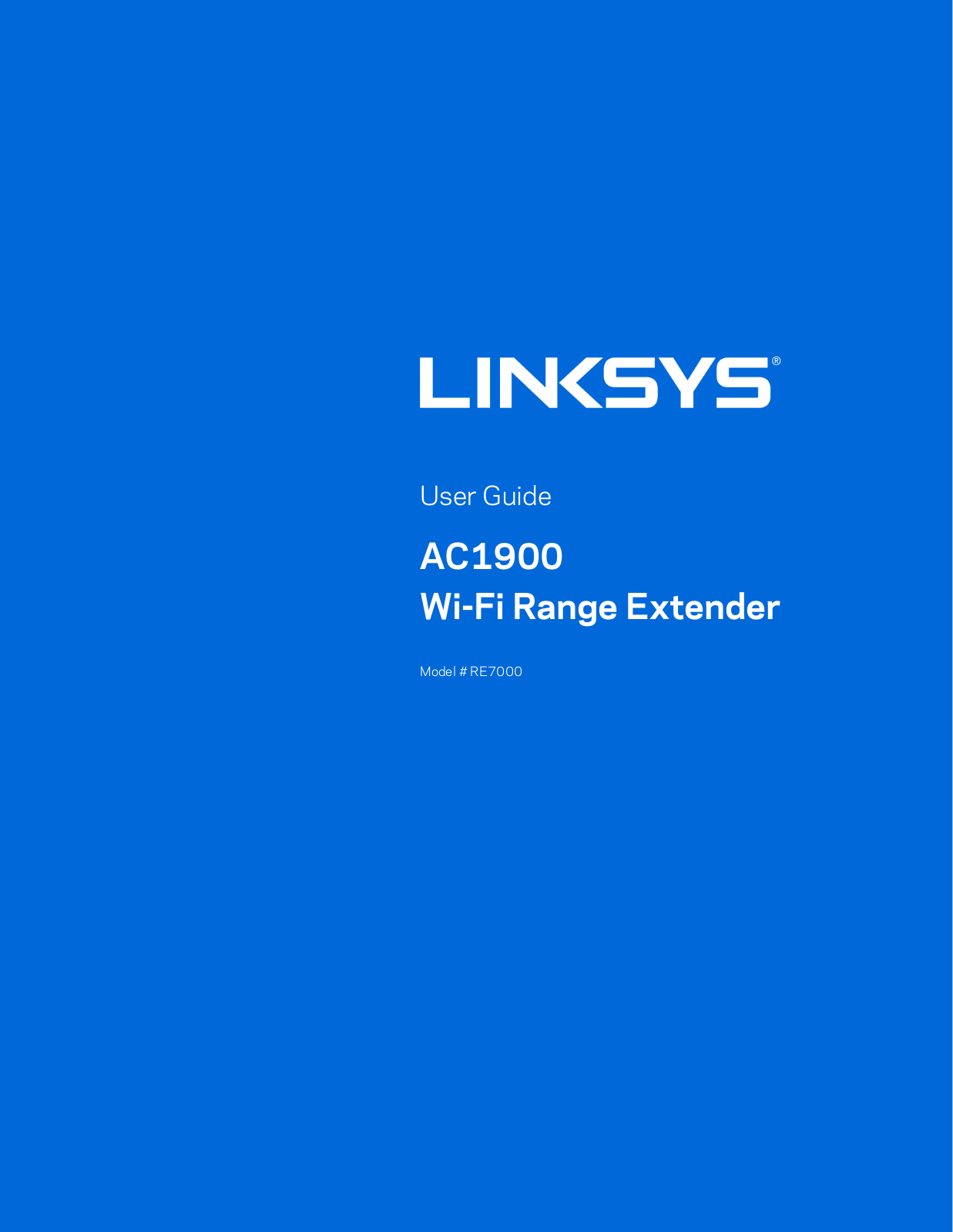 Linksys MAX-STREAM RE7000 User manual