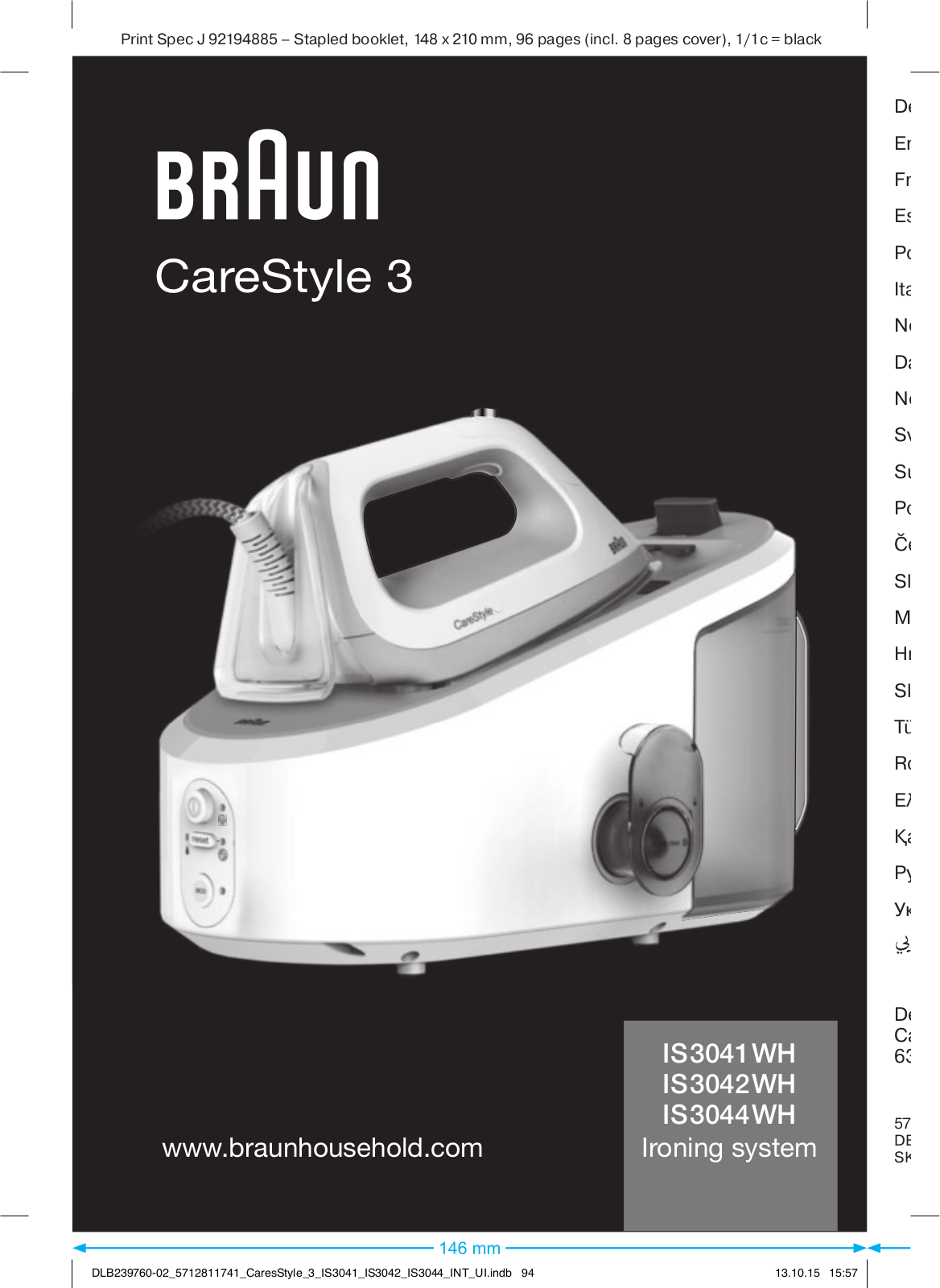 Braun IS3042WH User Manual