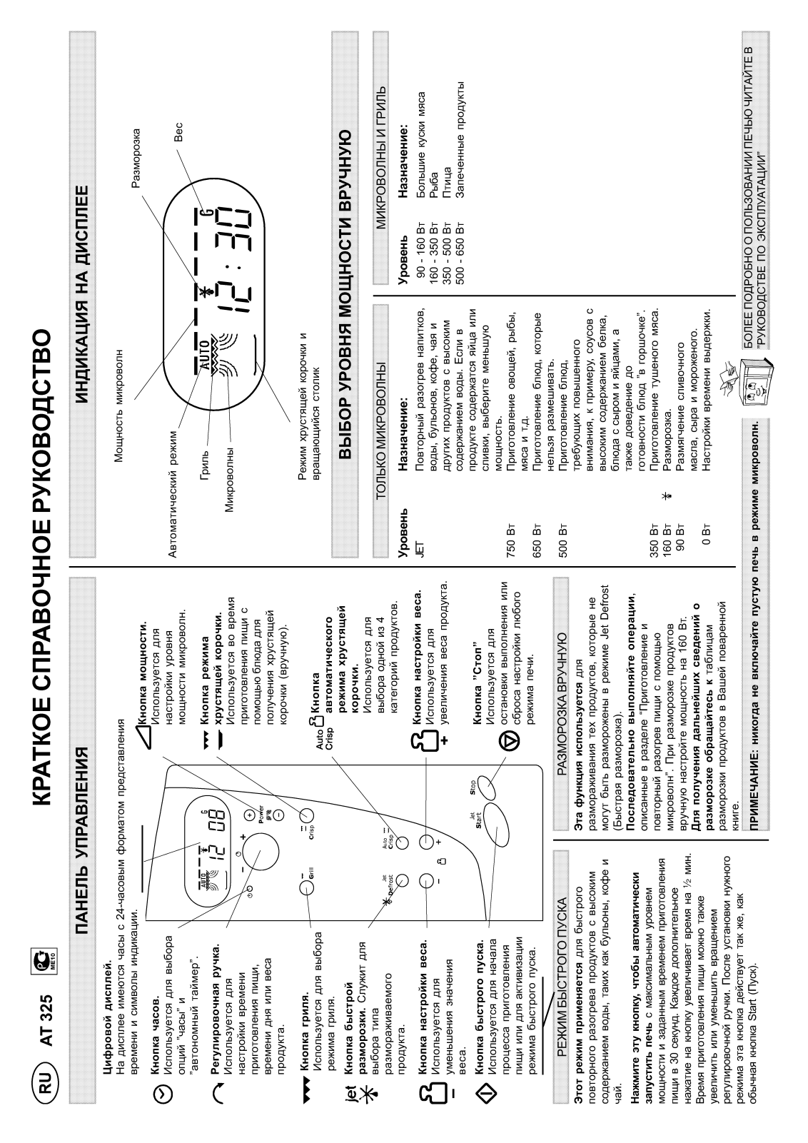 Whirlpool AT 325 User Manual