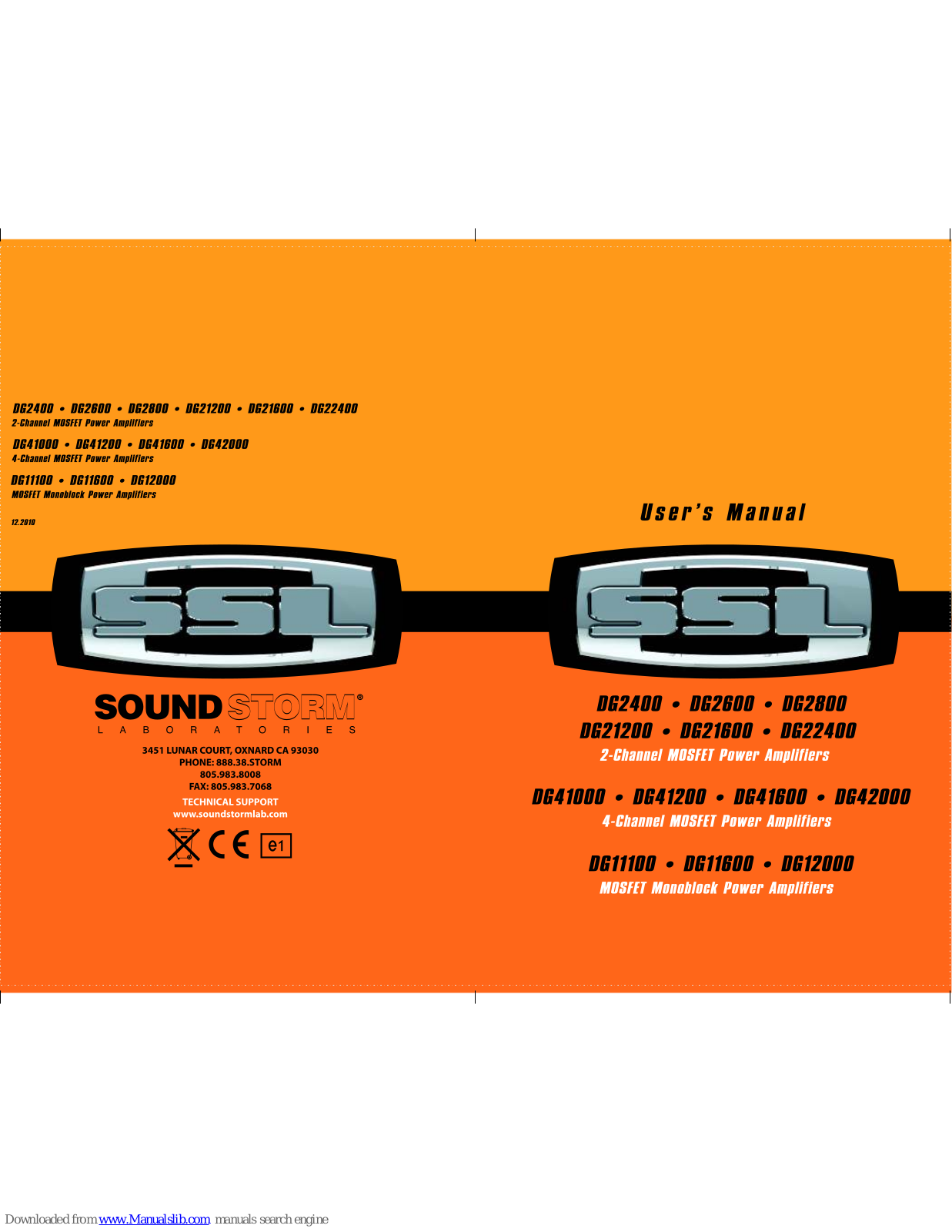 Ssl Audio systems DG21200, DG11600, DG12400, DG21600, DG22400 User Manual