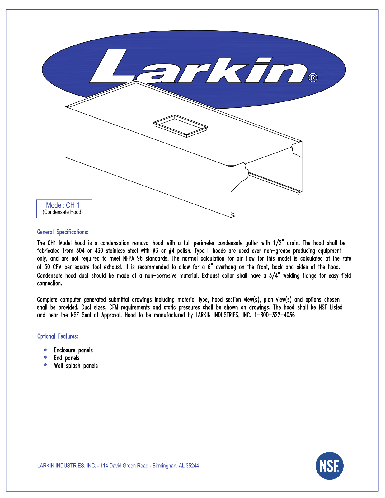 Larkin CH-1 User Manual