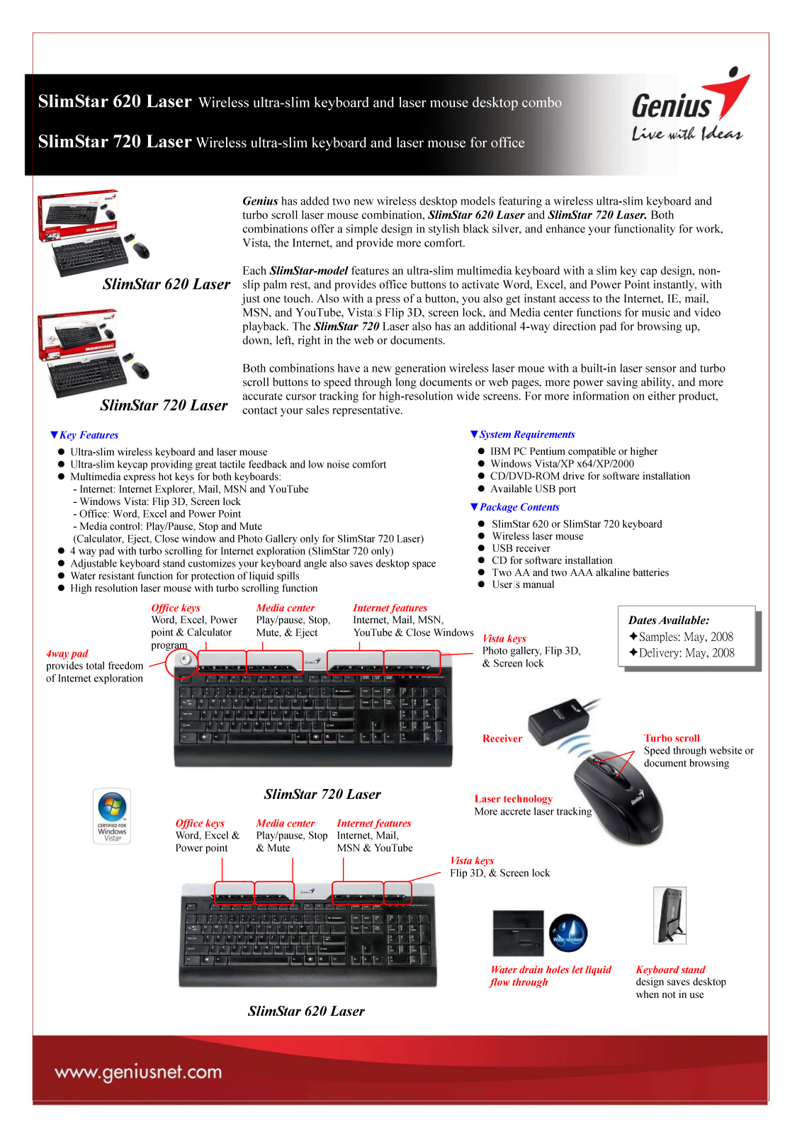 Genius SLIMSTAR 620 LASER BROCHURE