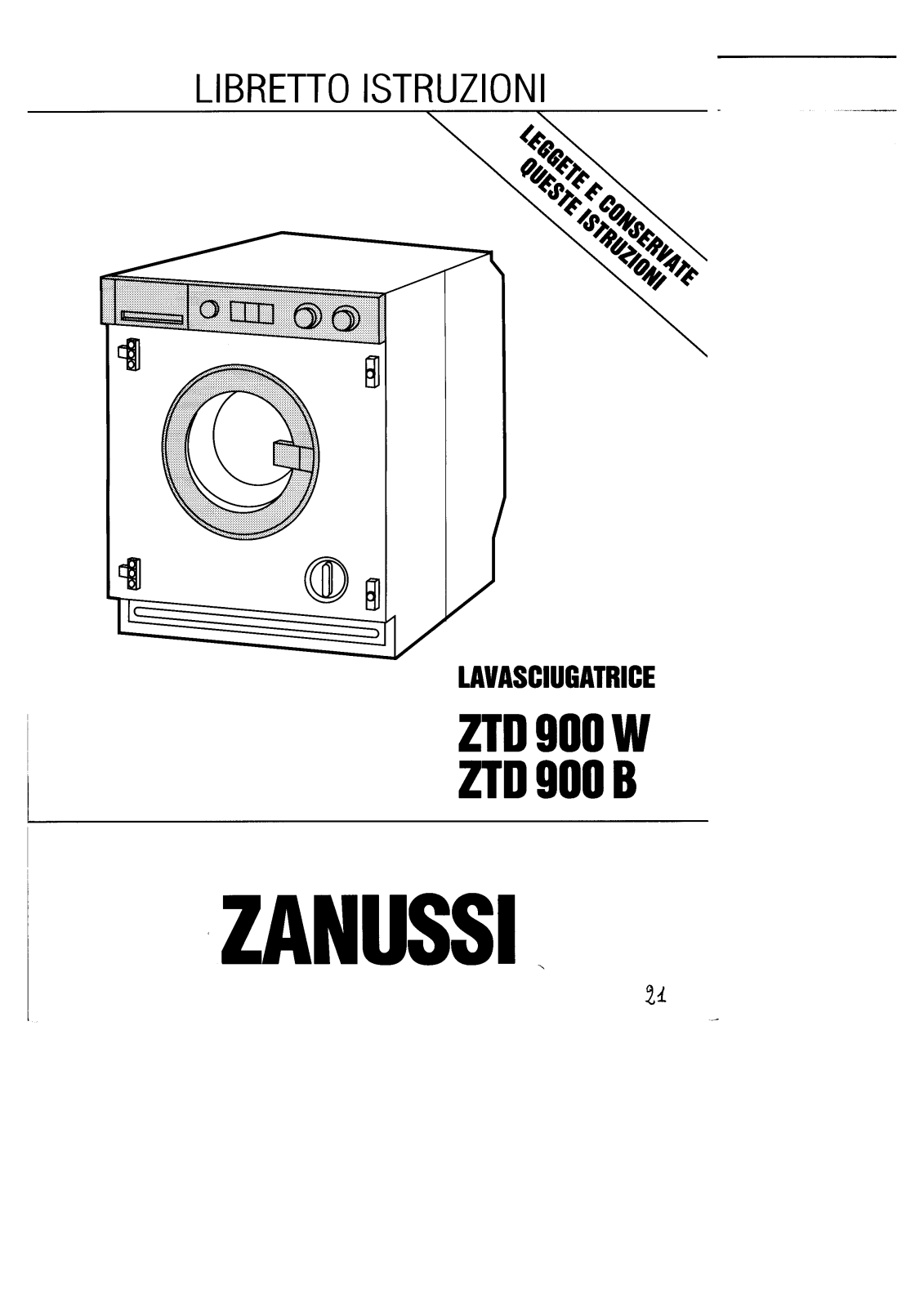 Zanussi ZTD900B, ZTD900W User Manual