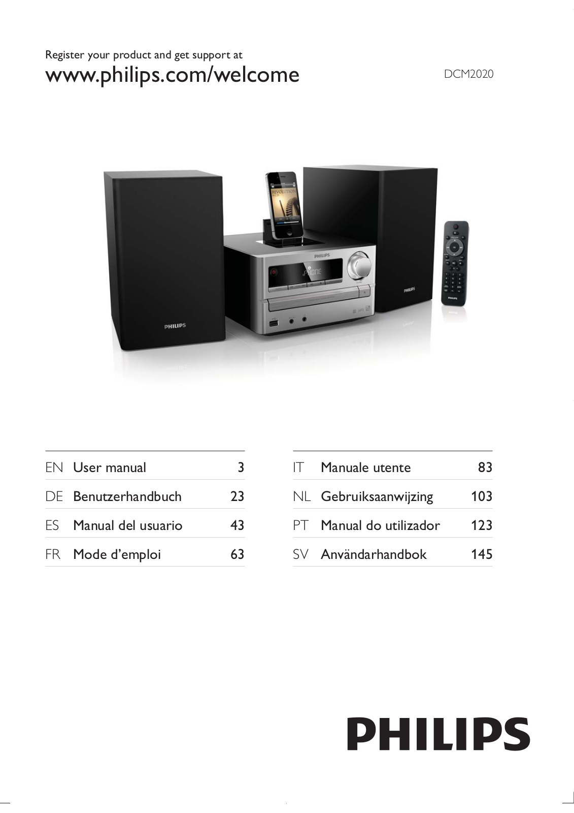 Philips DCM2020/12 User Manual