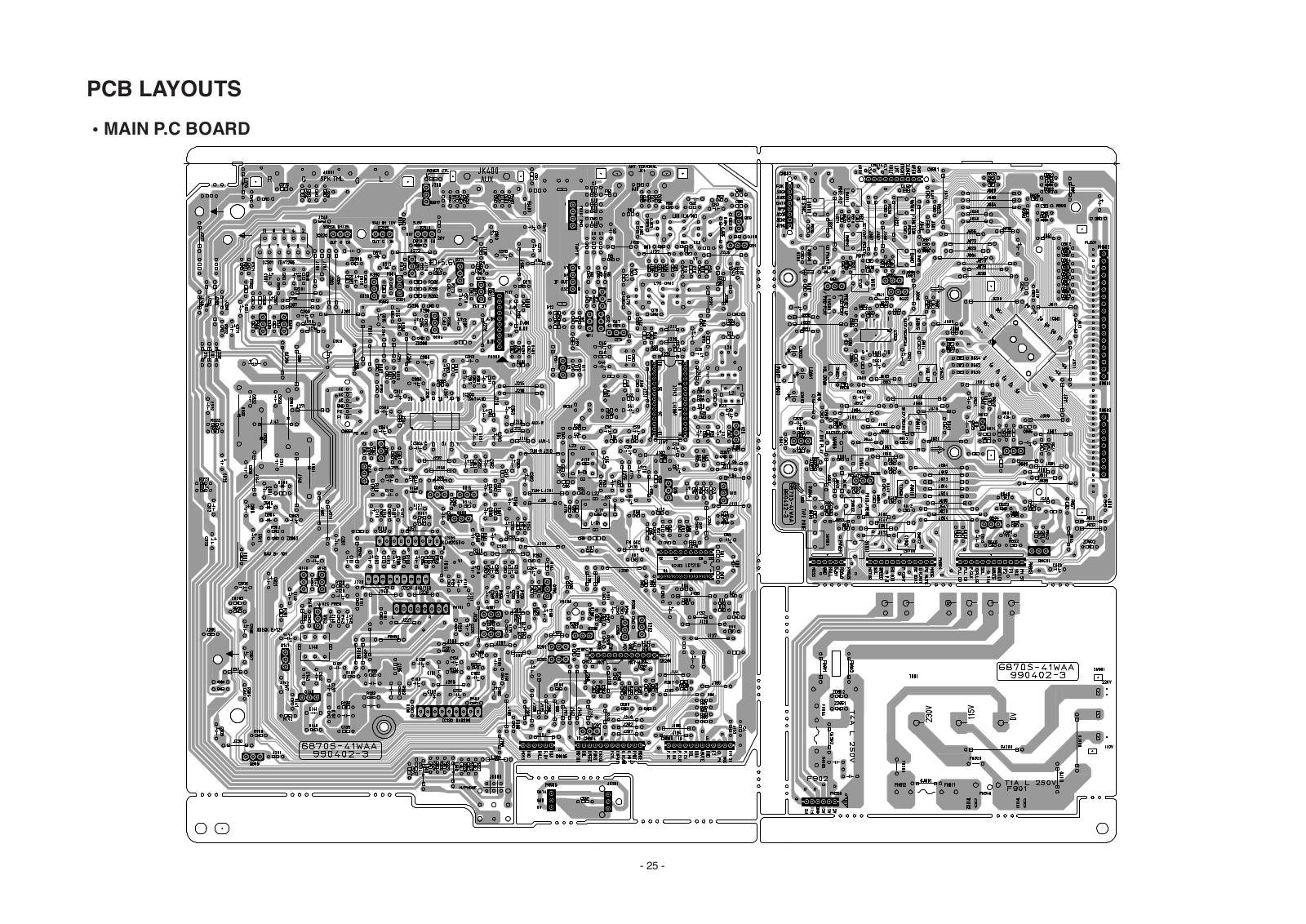 Goldstar ffh-216 Service Manual pcb