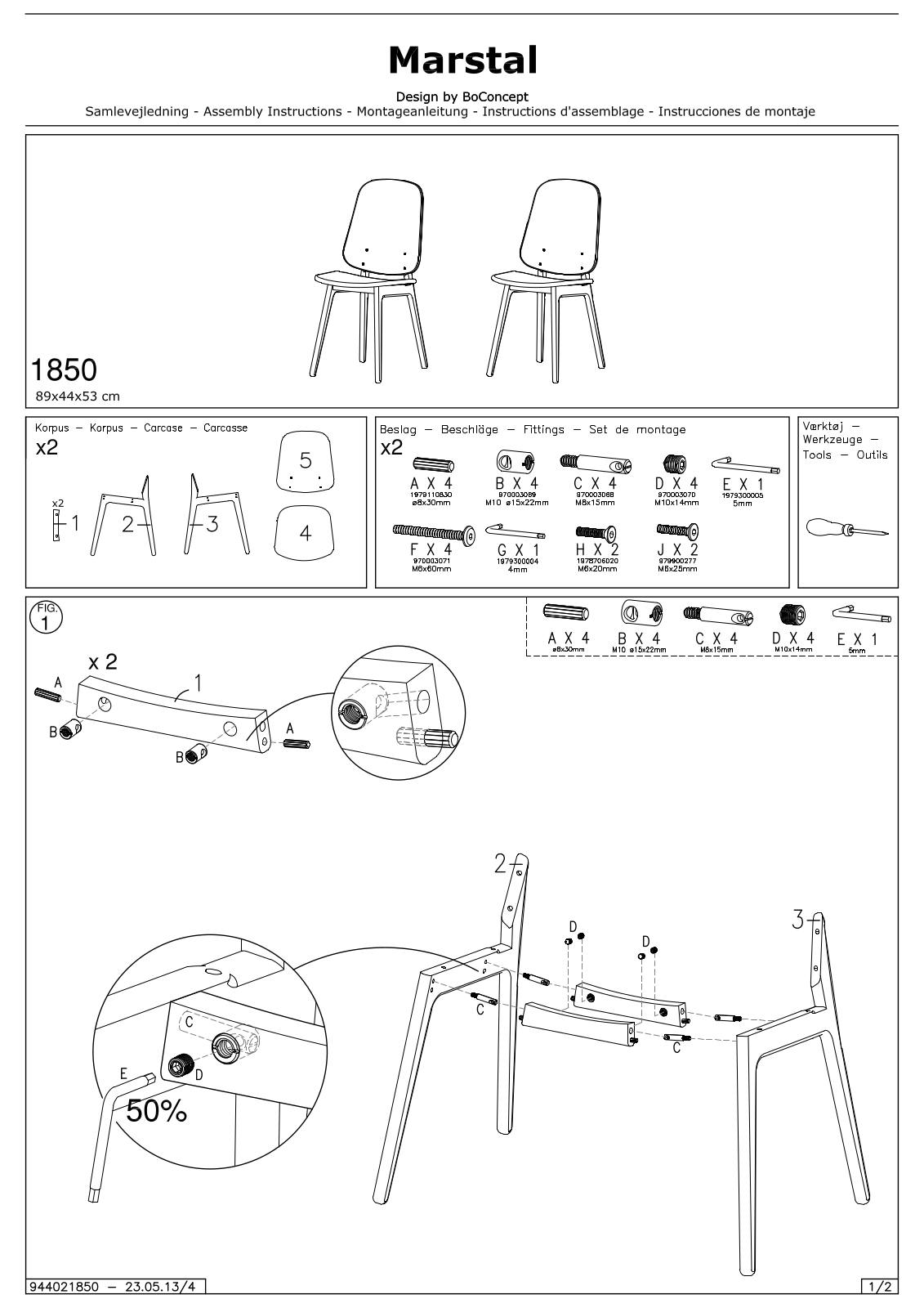 BoConcept 1850 Assembly Instruction