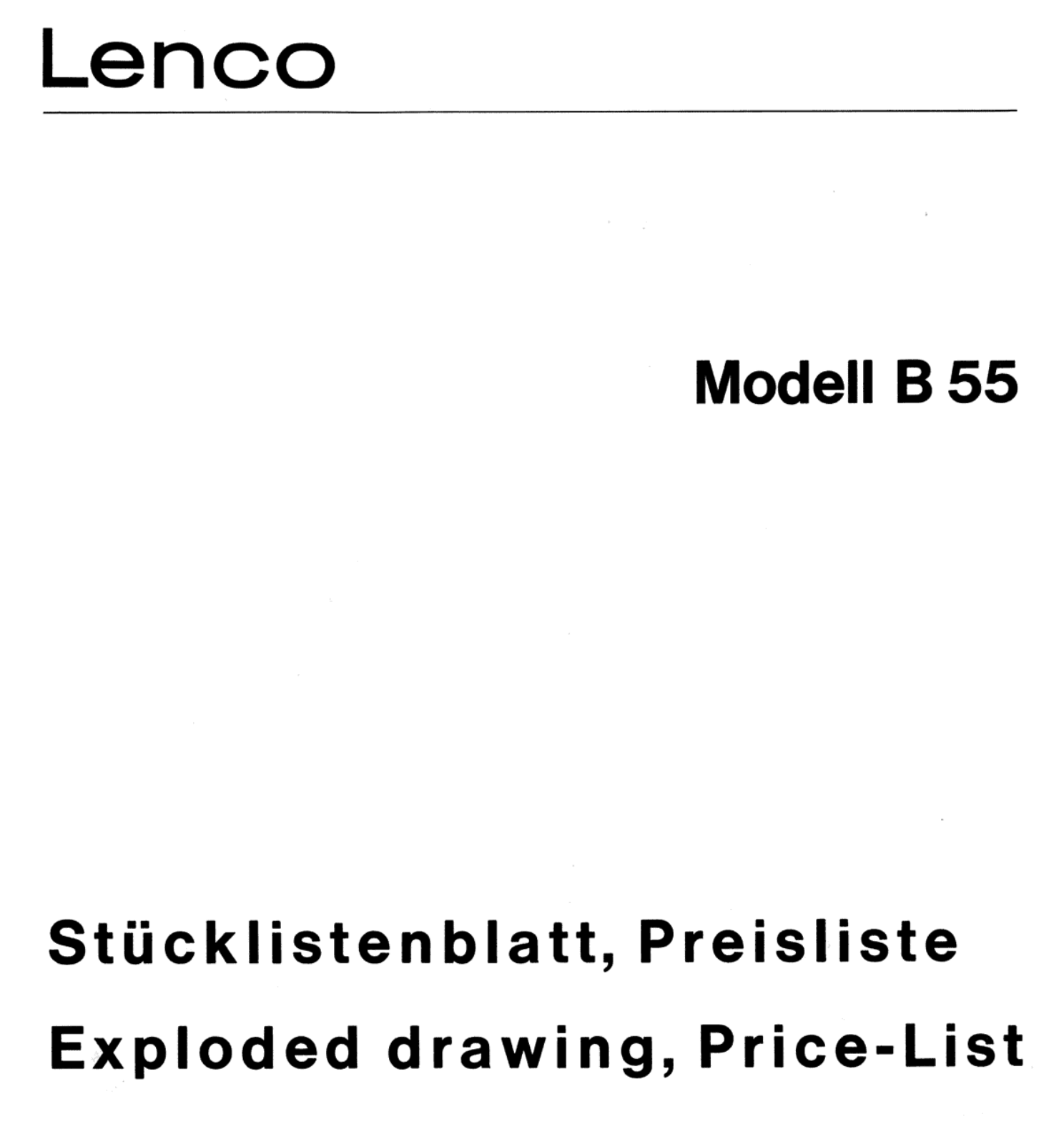 Lenco B55 Service Manual
