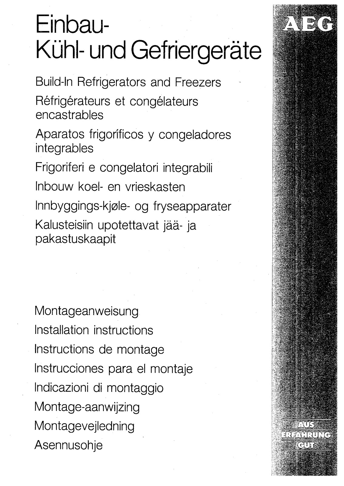 AEG-Electrolux ARCTIS1302-4E, ARCTIS132-4E, ARC132E, ARC1302E, ARC1352E User Manual