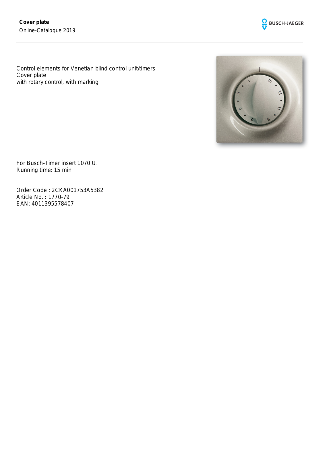 Busch-Jaeger 1770-79 User Manual - ManualMachine.com