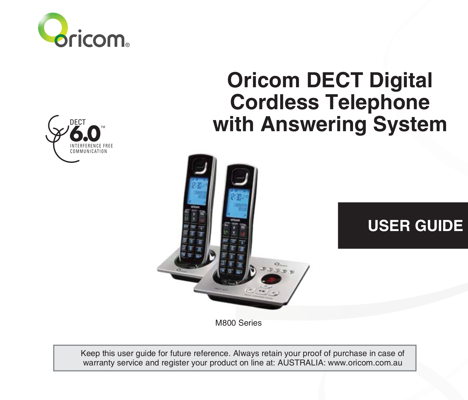 Oricom M800 User Manual