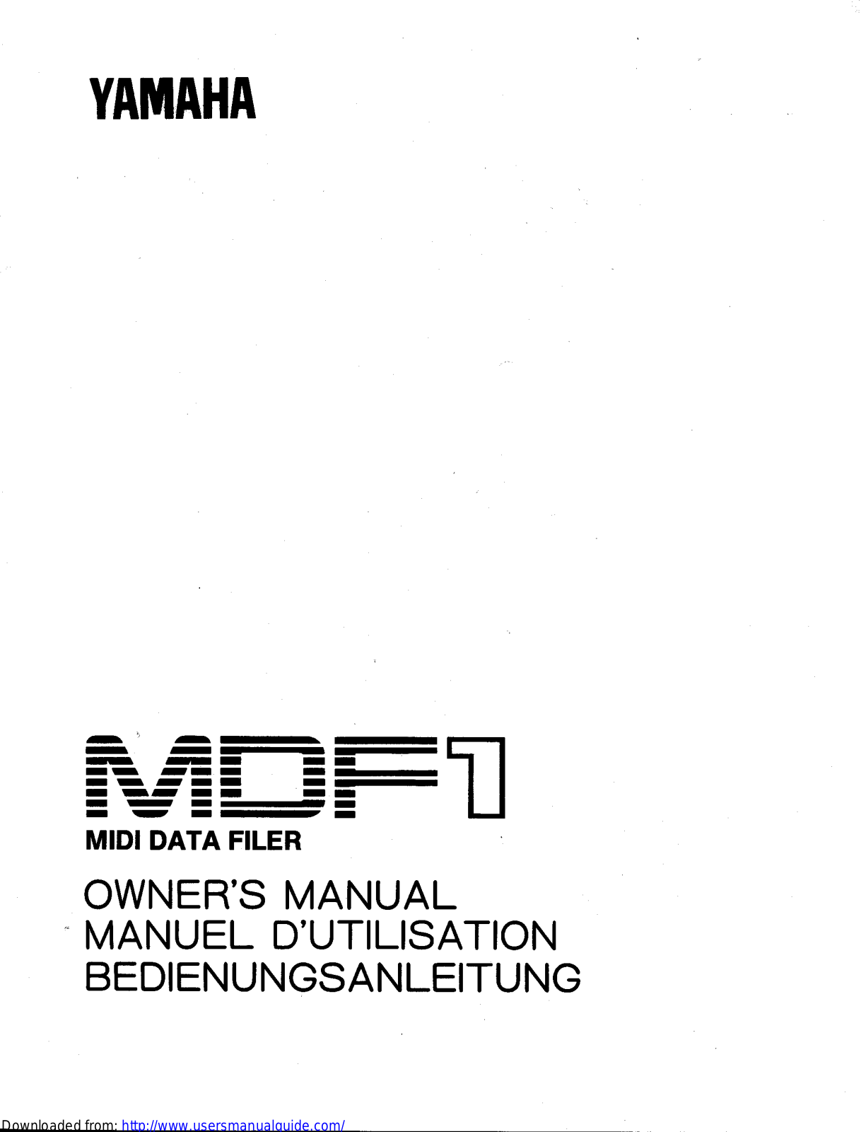 Yamaha Audio MDF1 User Manual