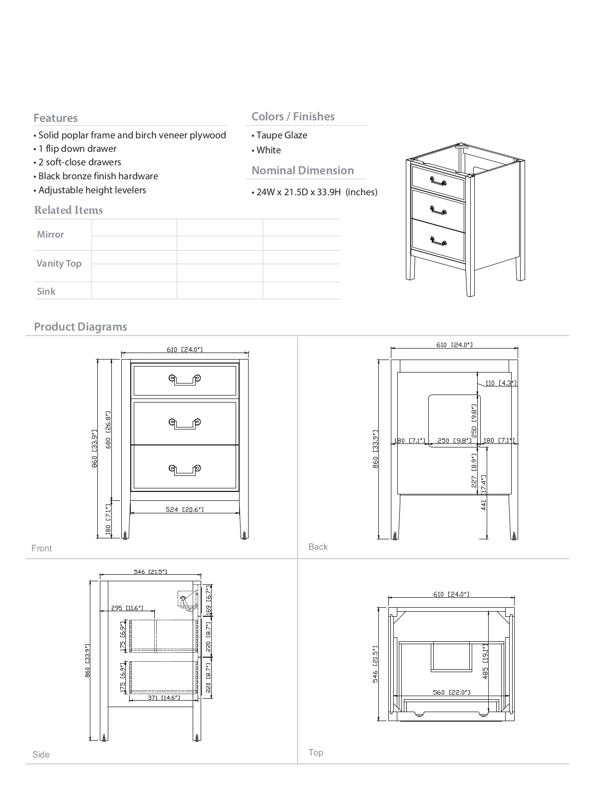 Three Posts™ AUGV1853 Specifications - ManualMachine.com