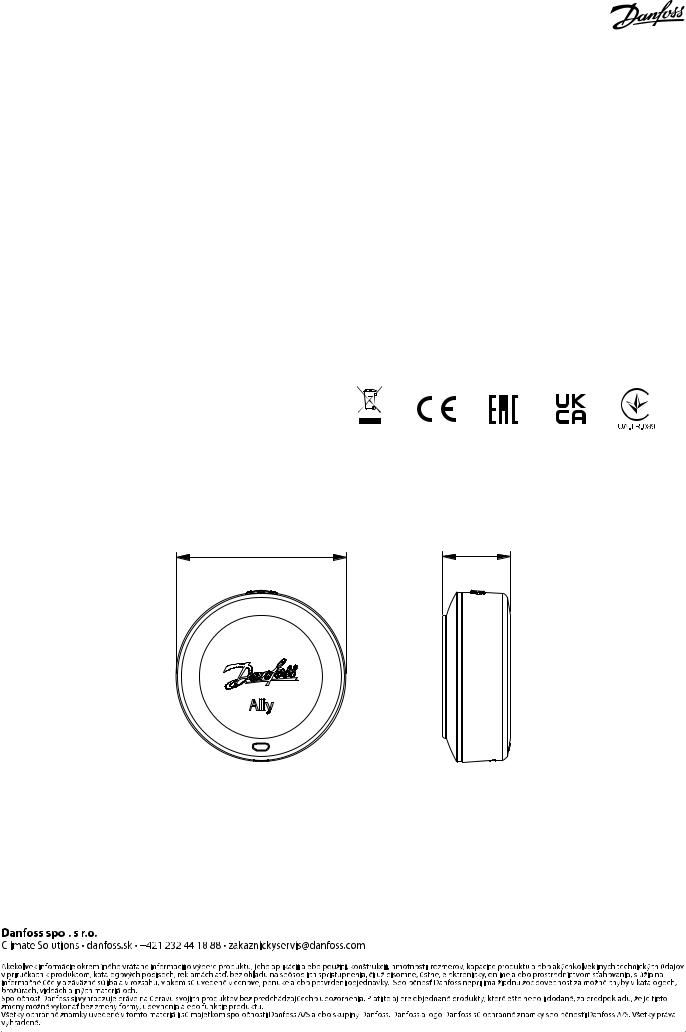 Danfoss Ally Priestorový termostat Data sheet
