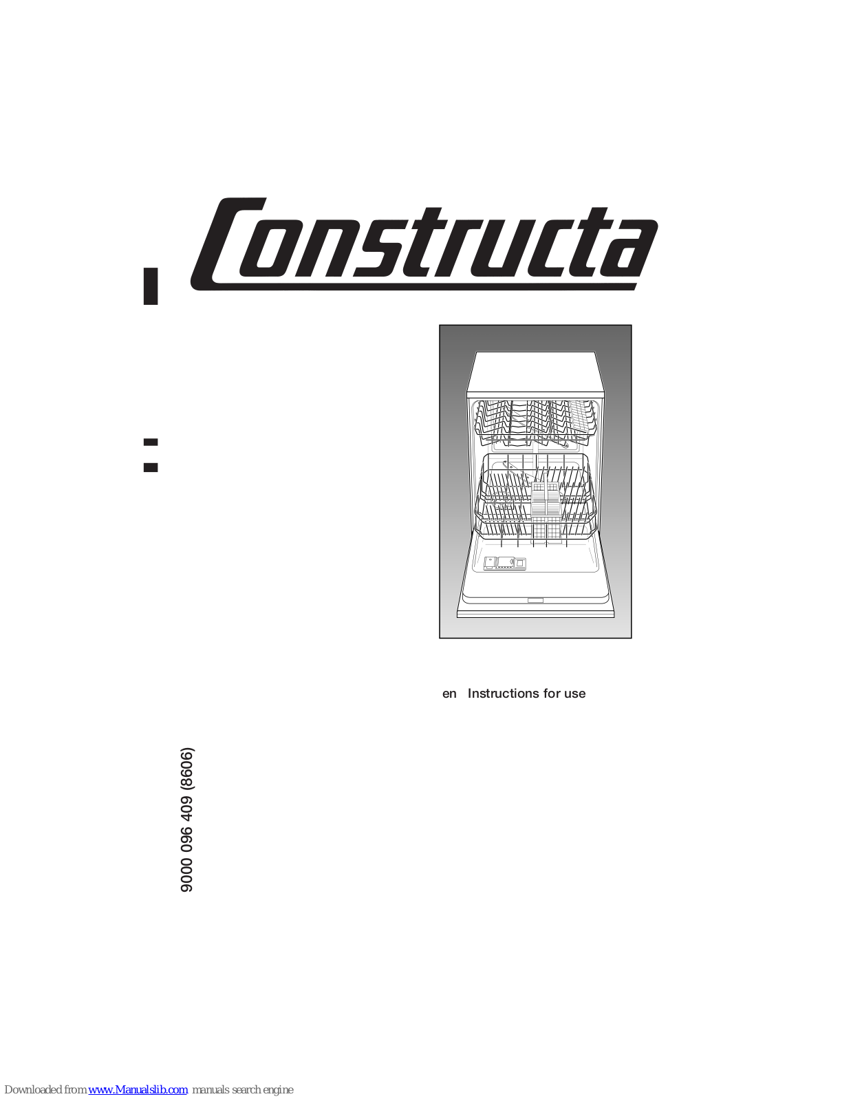 CONSTRUCTA Dishwasher Instructions For Use Manual