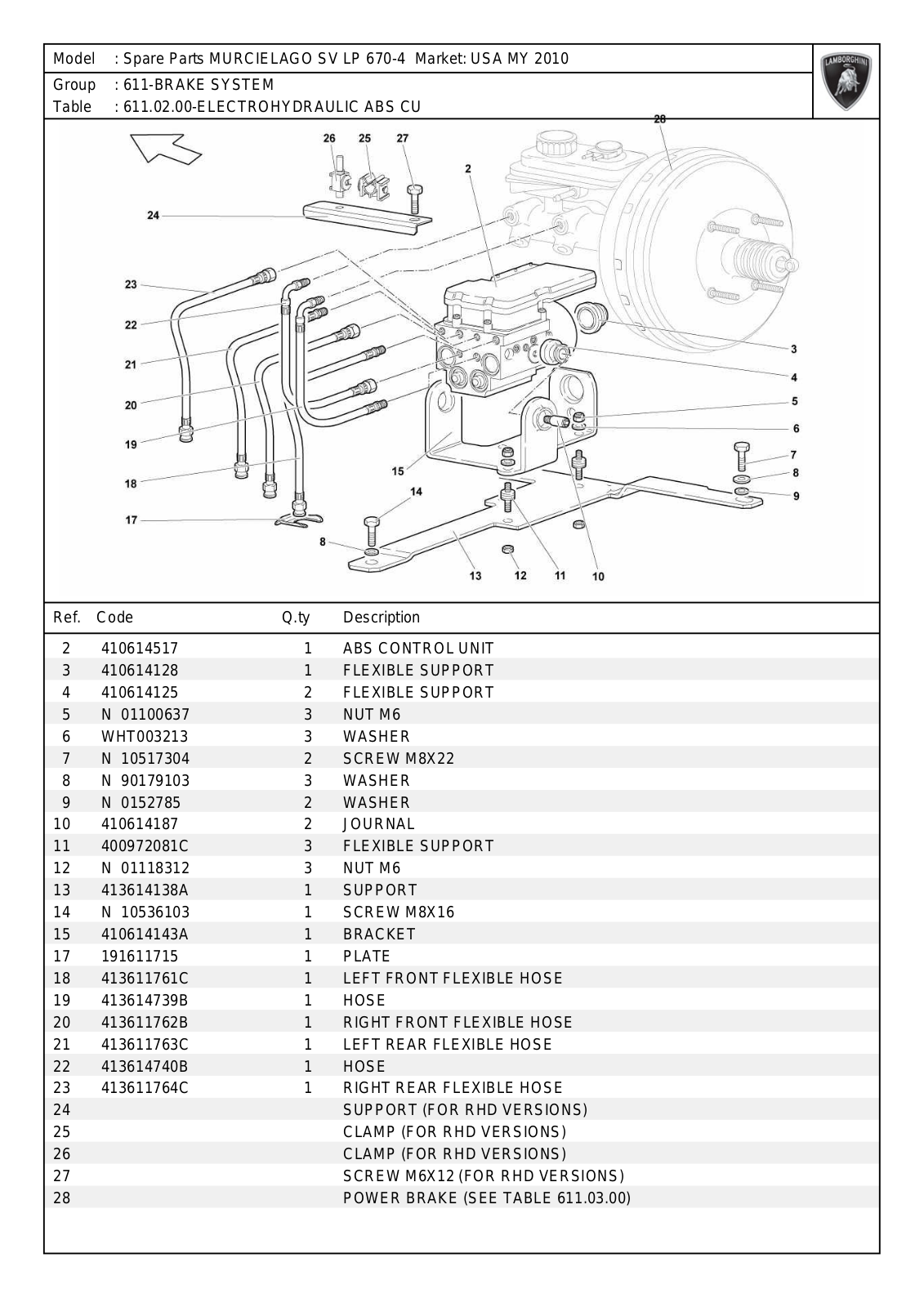 Lamborghini Murcielago 2010 User Manual