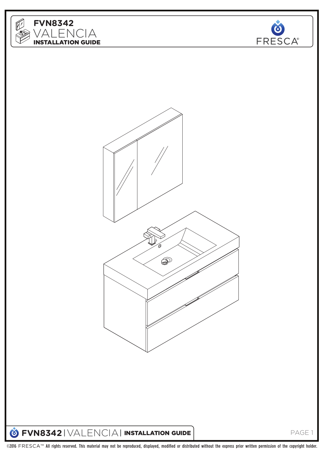Fresca FBH2308 Installation & Assembly - ManualMachine.com