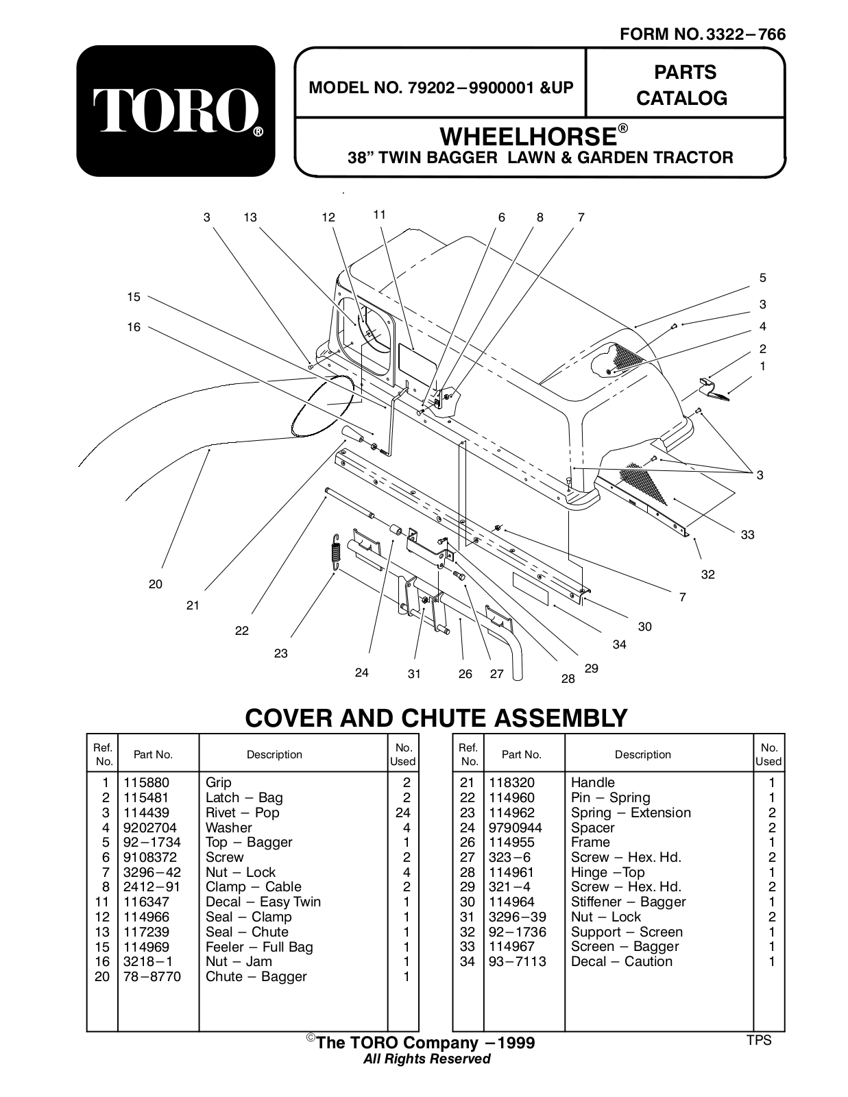 Toro 79202 Parts Catalogue