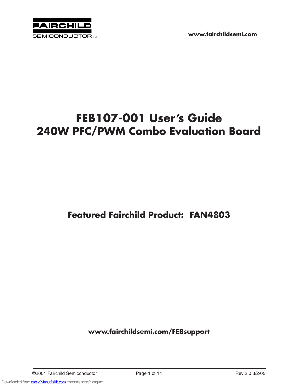 Fairchild FEB107-001 User Manual