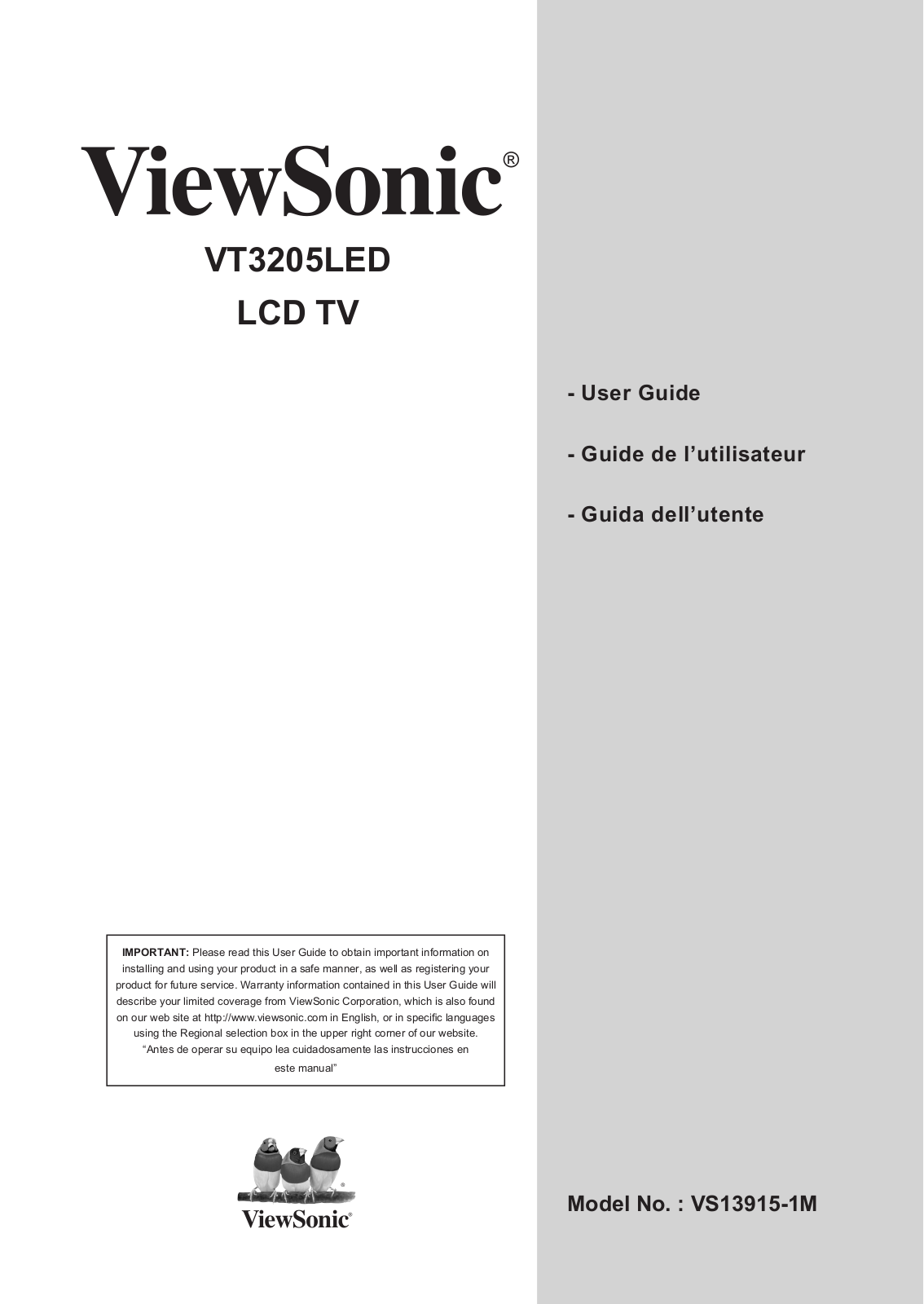 ViewSonic VS13915-1M User Manual