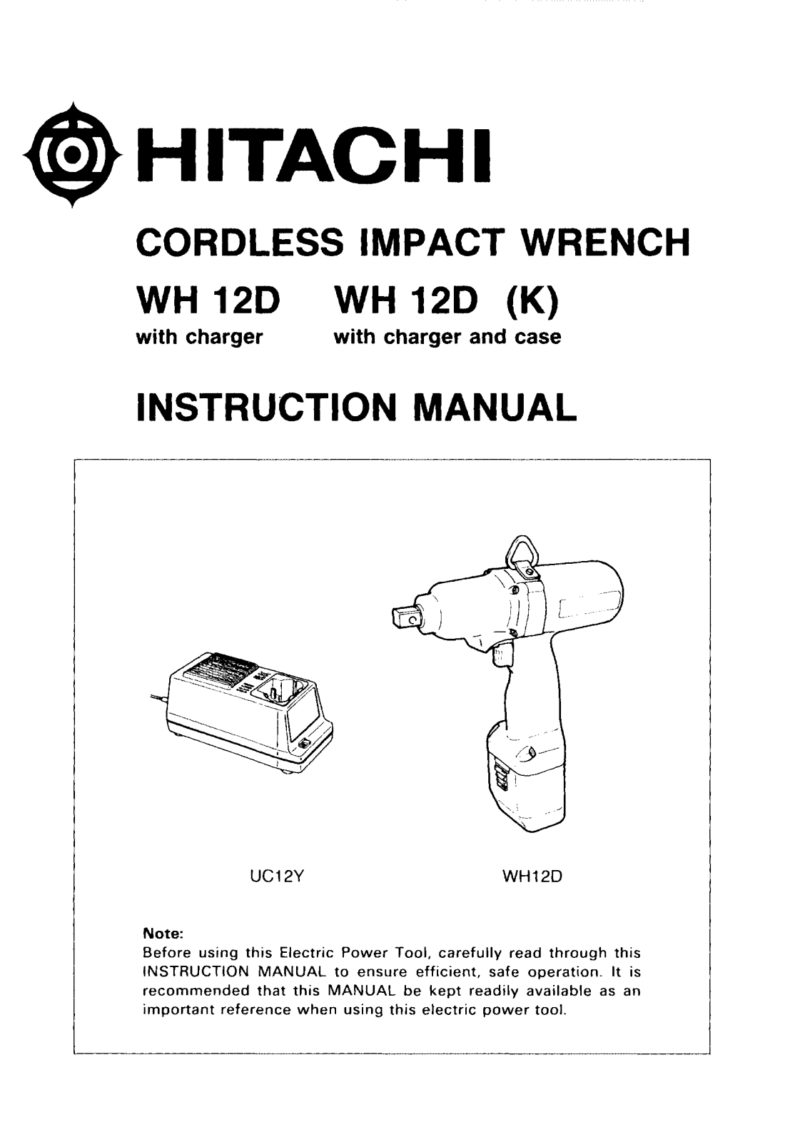 Hitachi WH12D User Manual
