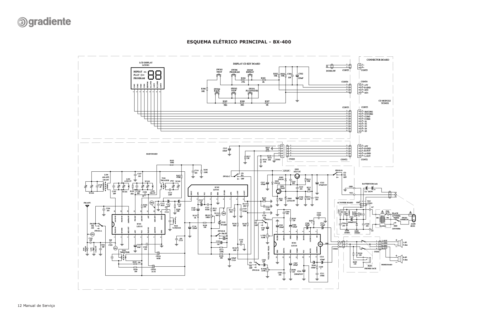 Gradiente BX400 Schematic