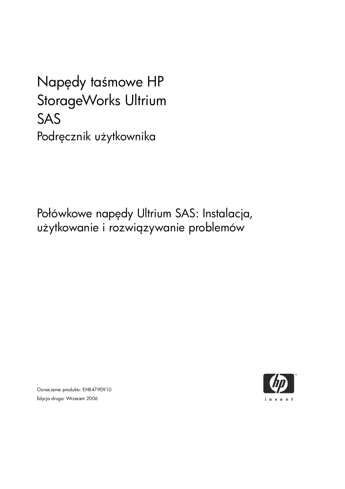 Hp STORAGEWORKS ULTRIUM 448 User Manual