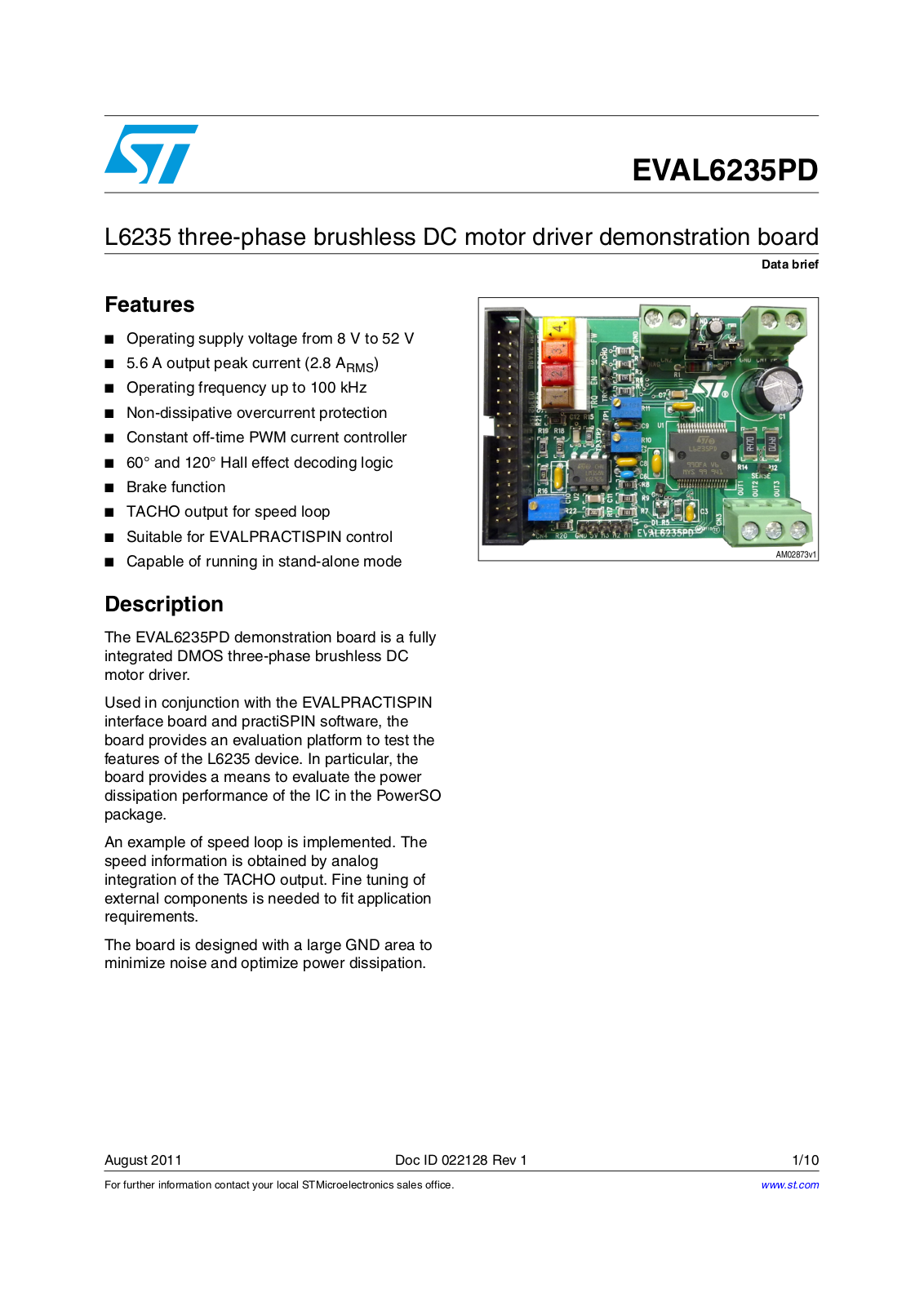 ST EVAL6235PD User Manual