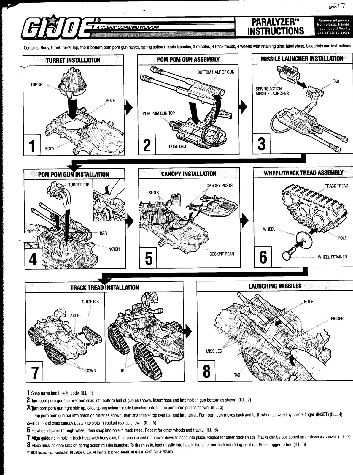 HASBRO GIJoe Paralyzer User Manual