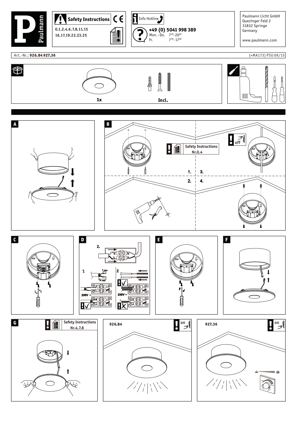 Paulmann 927.36 User Manual - ManualMachine.com