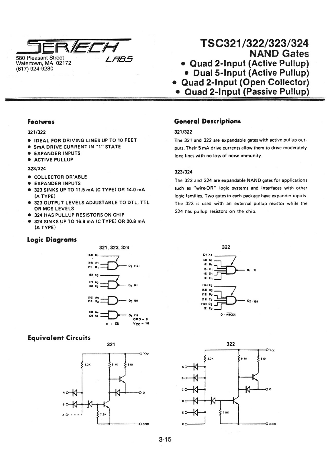 Microsemi TC324AL, TC323AL, TC322AL, TC321AL, TC321CL Datasheet