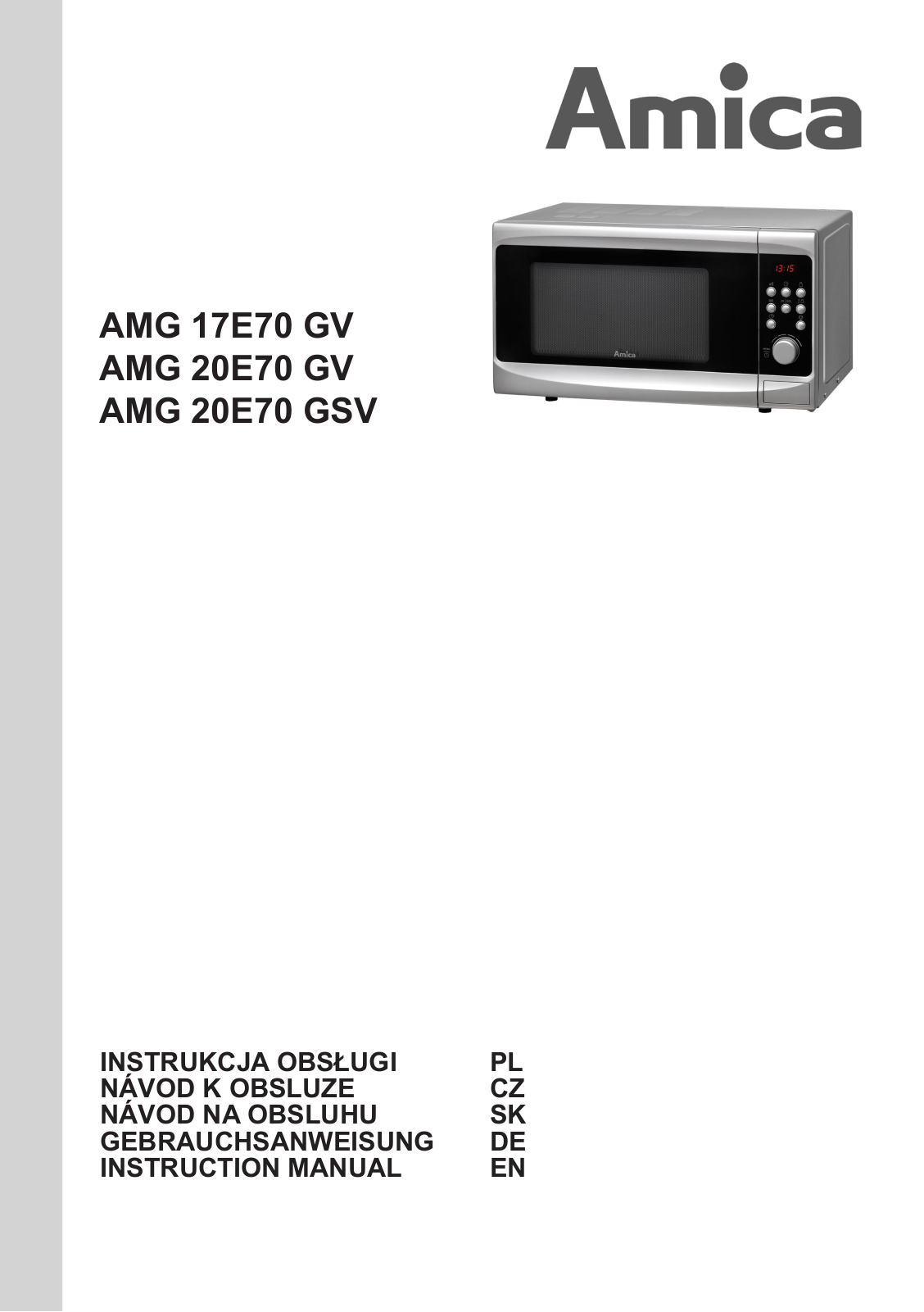 Amica AMG20E70GSV, AMG20E70GV, AMG17E70GV User Manual