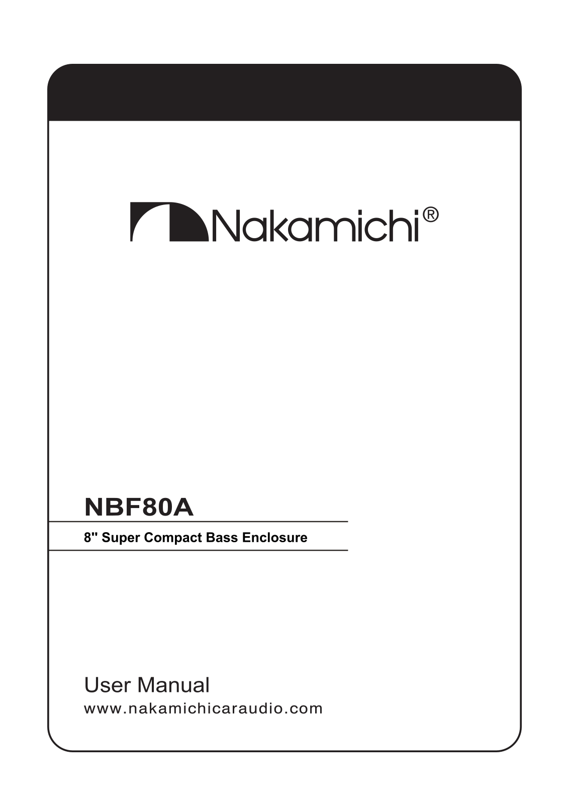 Nakamichi NBF-80-A Owners Manual