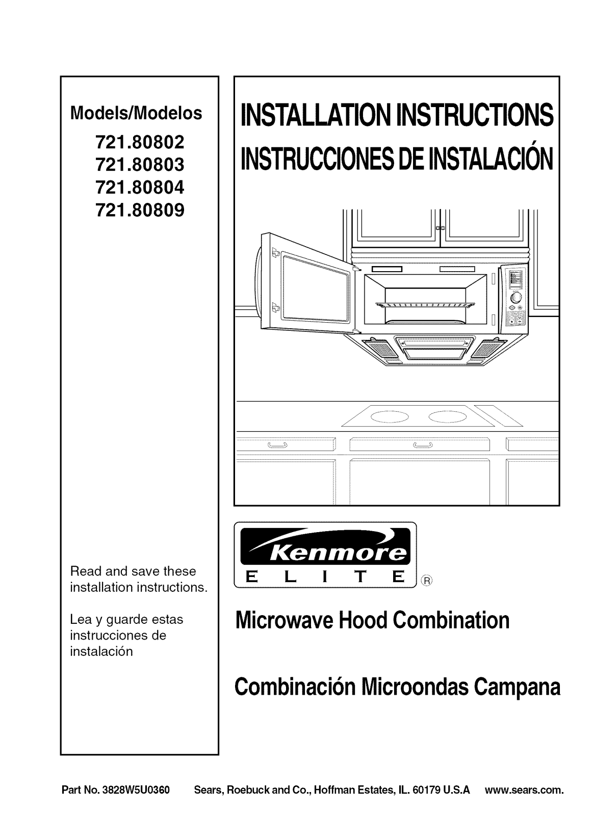 Kenmore Elite 72180809400, 72180802400, 72180803400, 72180804400 Installation Guide - ManualMachine.com