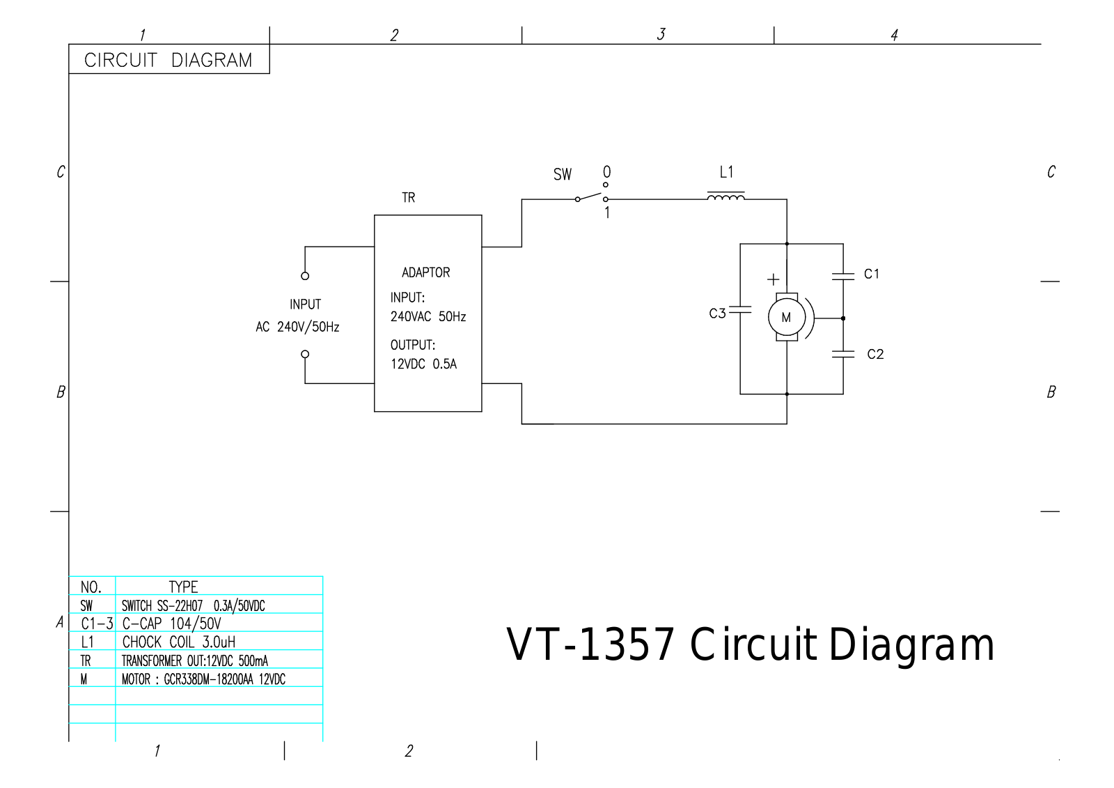 Vitek T-1357 Circuit diagrams