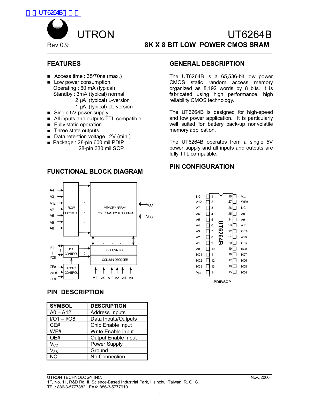 UTRON UT6264B User Manual - ManualMachine.com